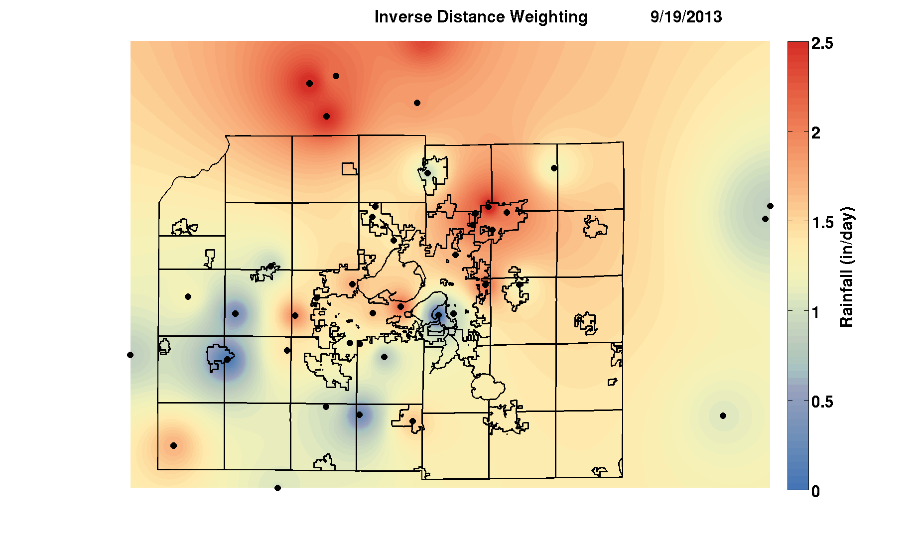 Inverse Distance Weighting